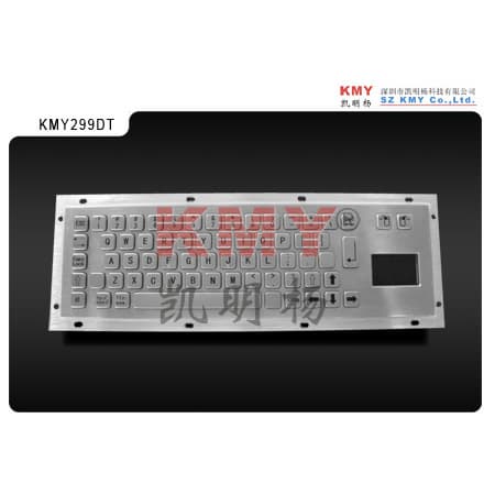 Vandal Proof  Kiosk Metal Keyboard with Touchpad KMY299D-T
